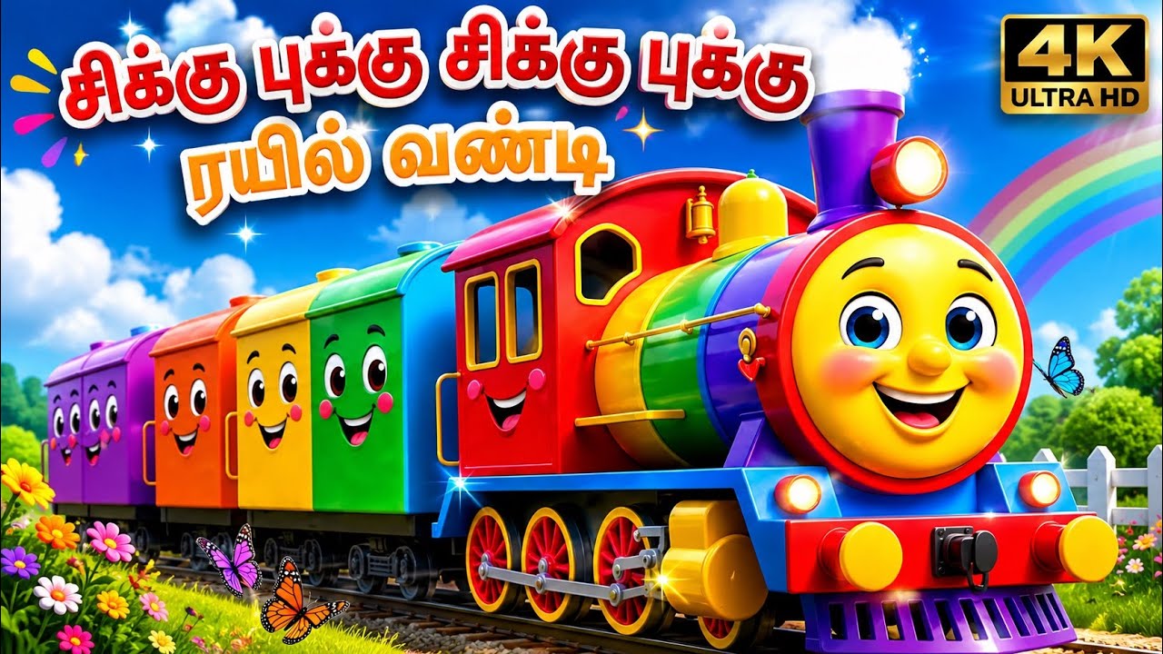 சிக்கு புக்கு சிக்கு புக்கு ரயில் வண்டி(Chikku Bukku Rail Vandi) | Tamil Rhymes for Children 