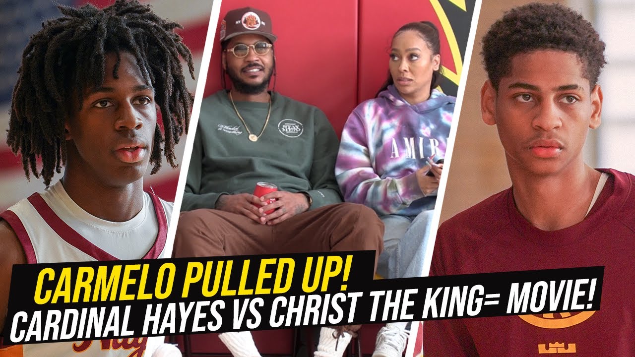 Carmelo Anthony Watches Kiyan Anthony & Christ The King vs 5 STAR IAN JACKSON at Cardinal Hayes! 🔥🤯