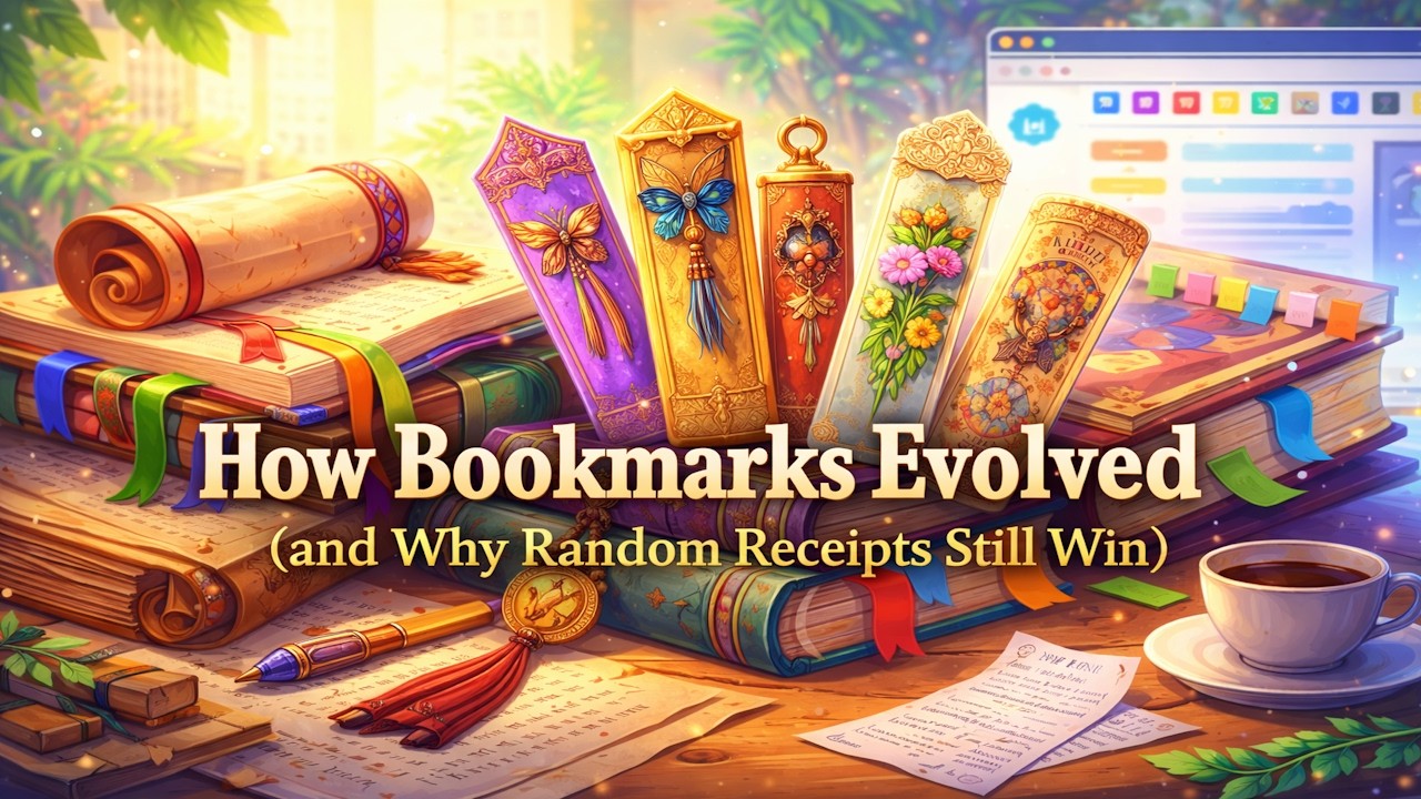 How Bookmarks Evolved (and Why Random Receipts Still Win)