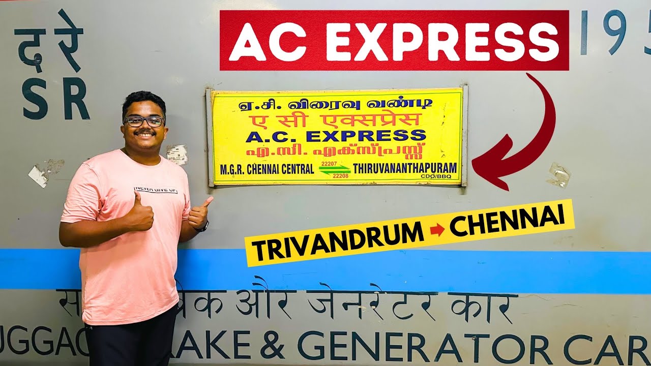 Chennai Super AC Express 🤩 | Thiruvananthapuram to Chennai Full AC Train Vlog