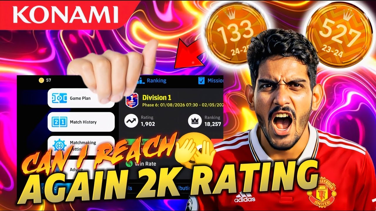 🔴 efootball mobile : Paid 🔥 Rs. 799 To Division 1 under 3k rank #live