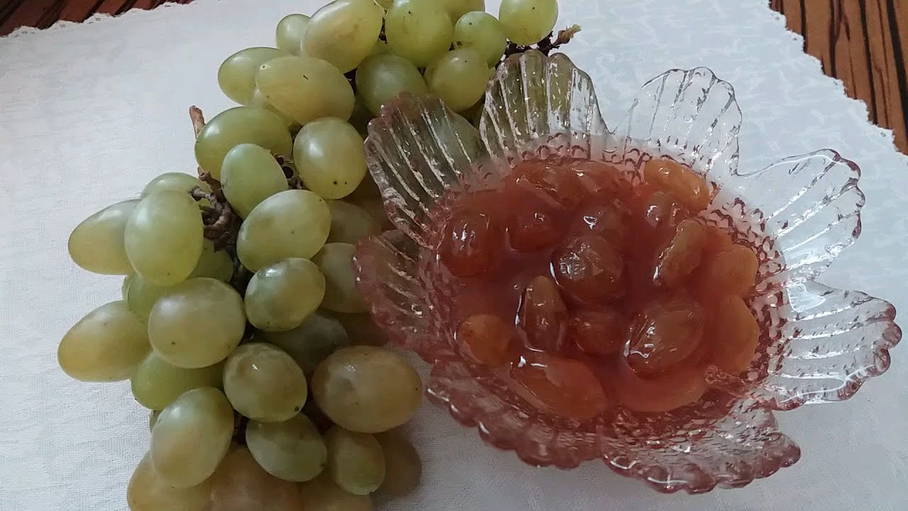 Üzüm Mürəbbəsi. Üzüm Mürəbbəsinin hazırlanması. Üzüm Mürebbesi Resepti. Виноградное варенье.