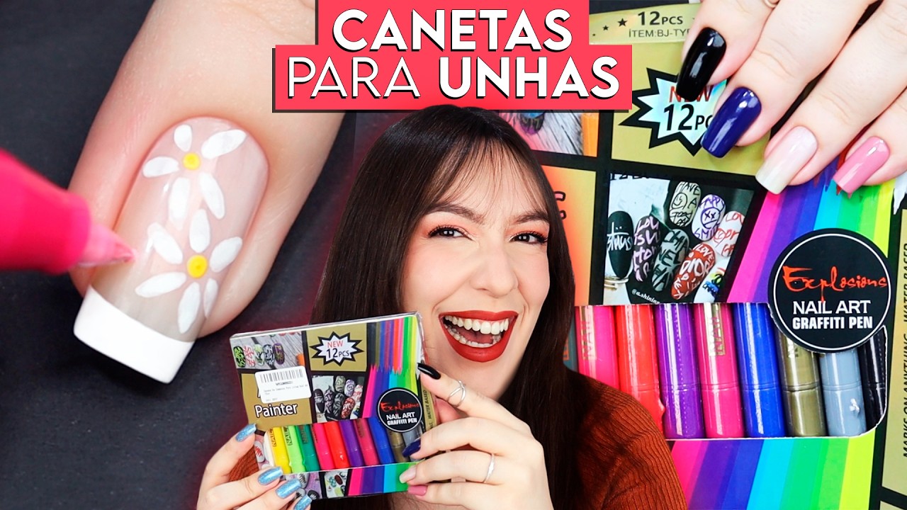 REVIEW SINCERO: Testei as Canetas para UNHAS DECORADAS mais Famosas do Momento! | Nail Art FÁCIL? 💅