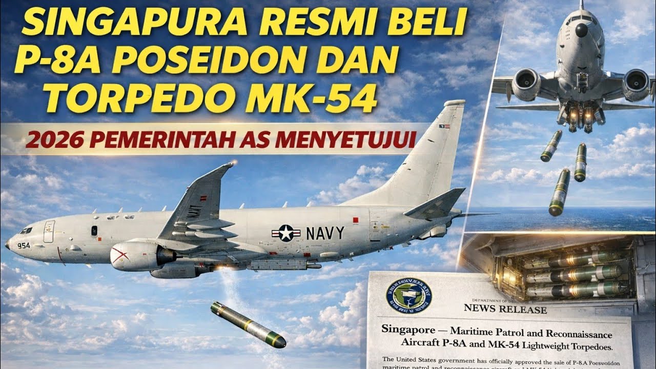 Singapura Resmi membeli P-8A Poseidon Dan Torpedo MK-54