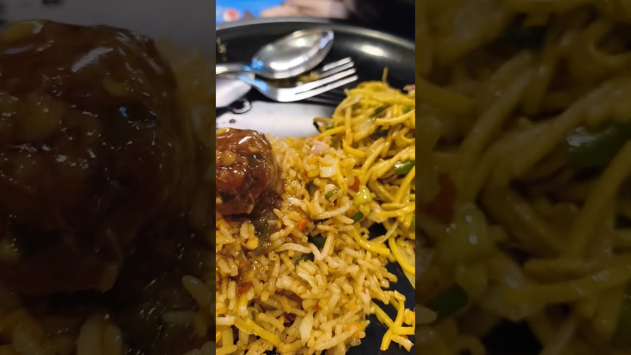 KOREAN NOODLES WITH AMERICAN CHOPPER RICE WITH MUMBAI KA ROCKY