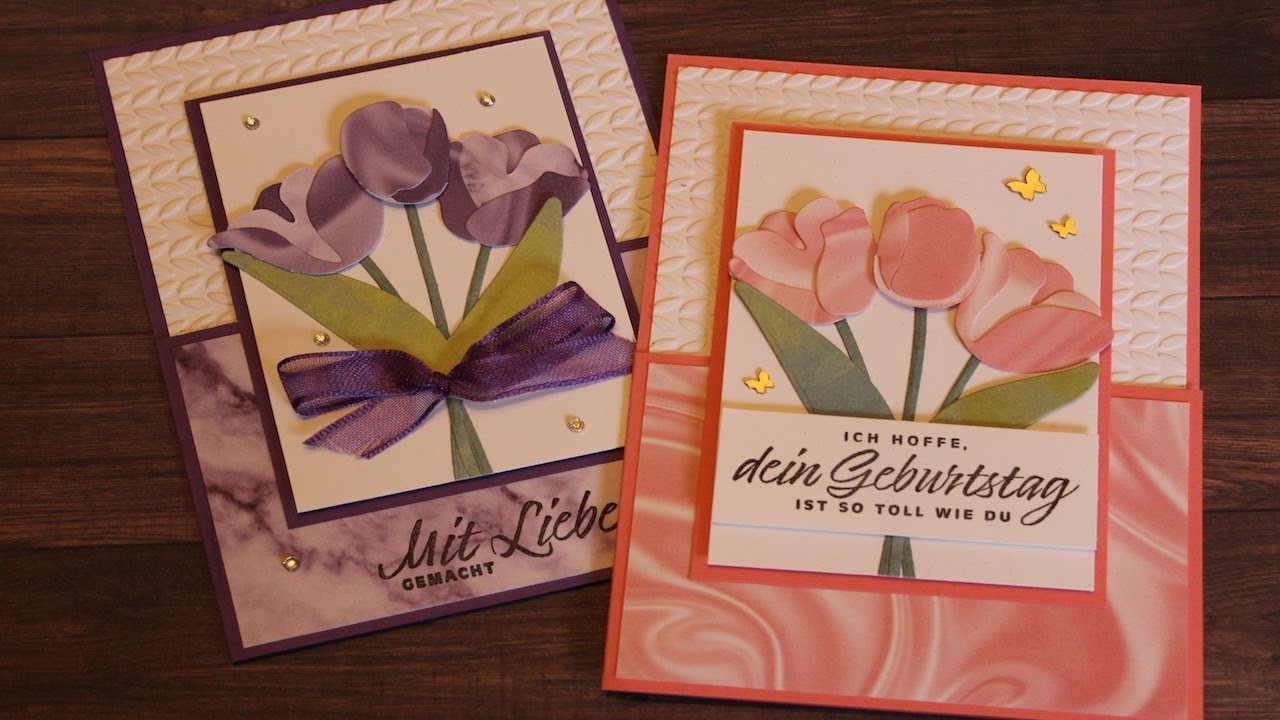 Tulpen Karte mit Gutscheinfach! Mit dem Produktpaket 