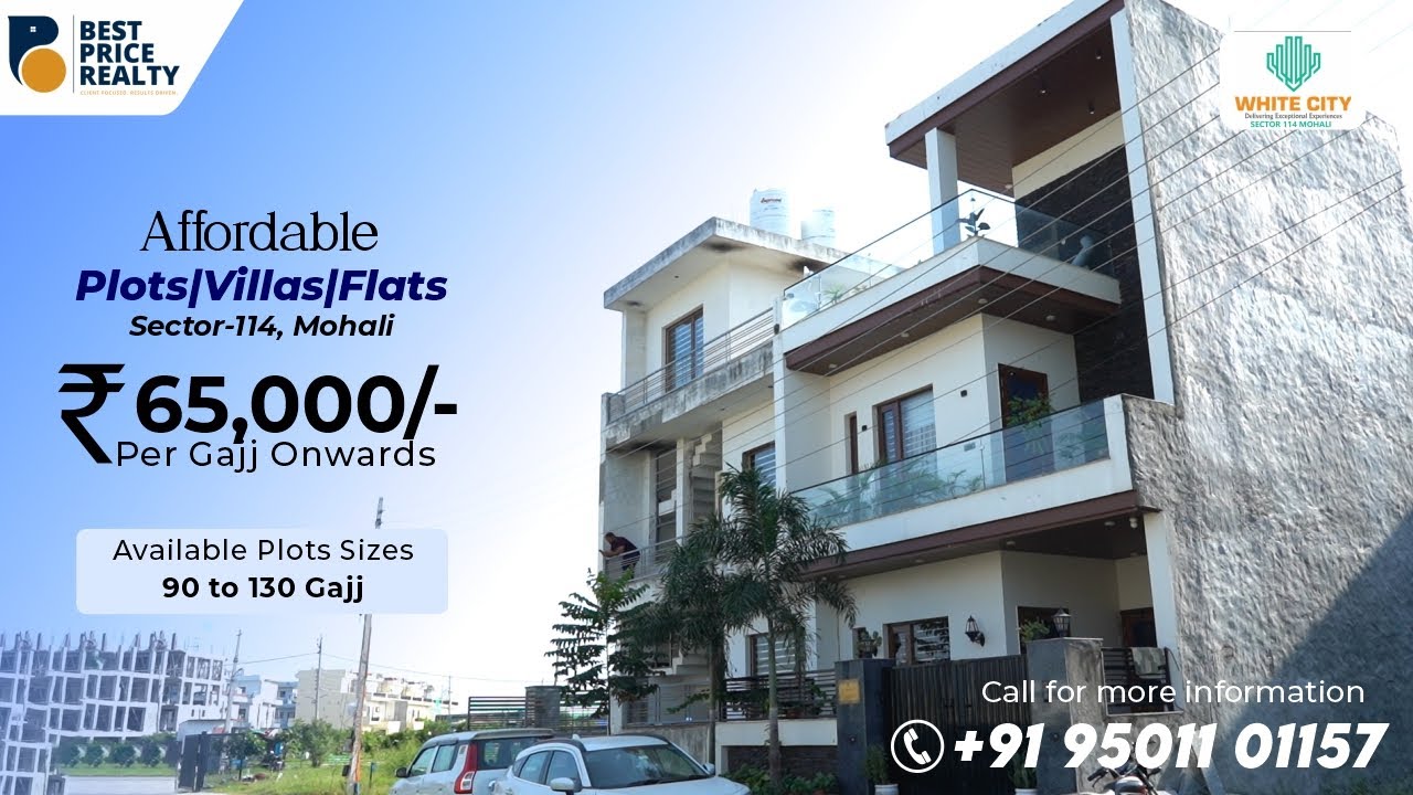 GMADA & RERA approved Township White City Mohali | 90-138 गज | PLOT/ FLAT/ VILLA, Sector 114 Mohali