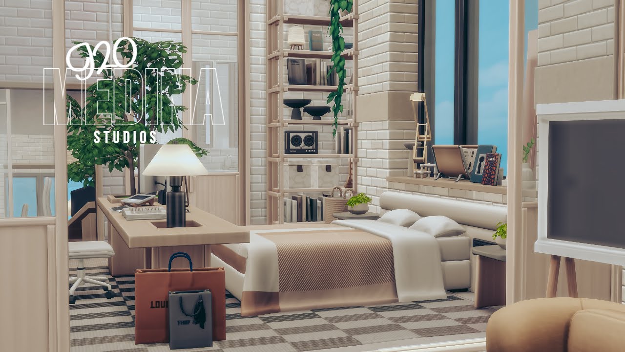 Modern Industrial Apartment | 920 Medina Studios | CC | The Sims 4 Stop Motion