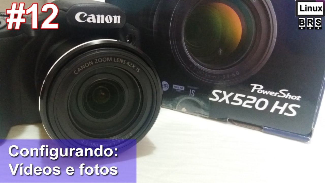 PowerShot Canon SX520 HS - Configurando fotos e vídeos (resolução)