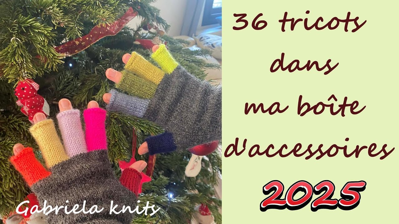 #01🔸️Ma boite d'accessoires 2025 avec 36 tricots🔸️ Premier Podcast tricot '26