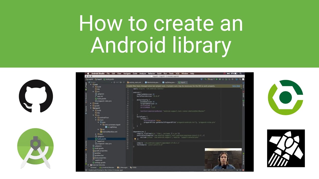 How to create an Android library. GitHub, Gradle, Jitpack.io full walkthrough.