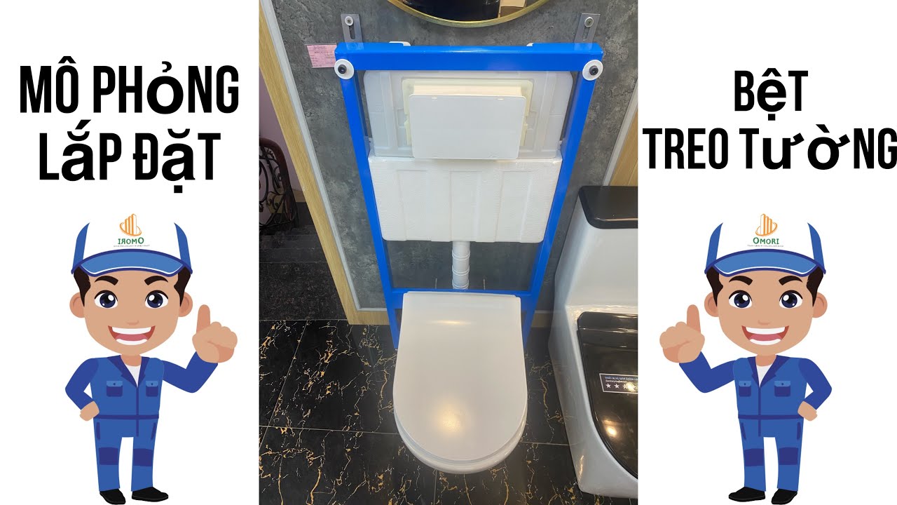 Mô phỏng - Cách lắp đặt bệt treo tường