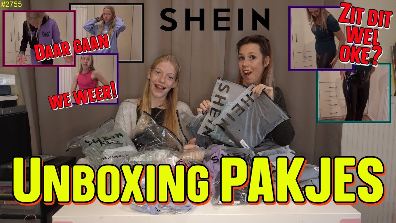 UNBOXING SHEIN kleding OKTOBER 2022. We hebben van ALLES BESTELD. Voor Sonja ook PU LEGGINGS  #2755