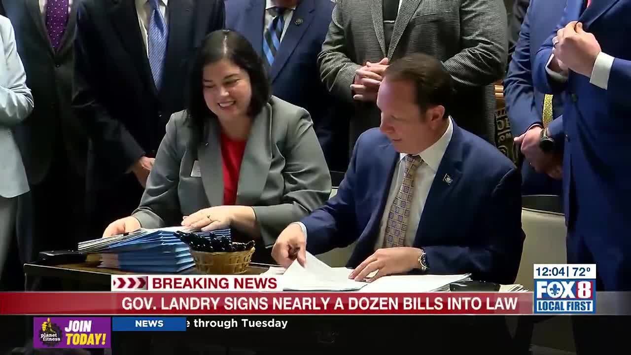 Gov. Landry signs several high-profile crime bills into law
