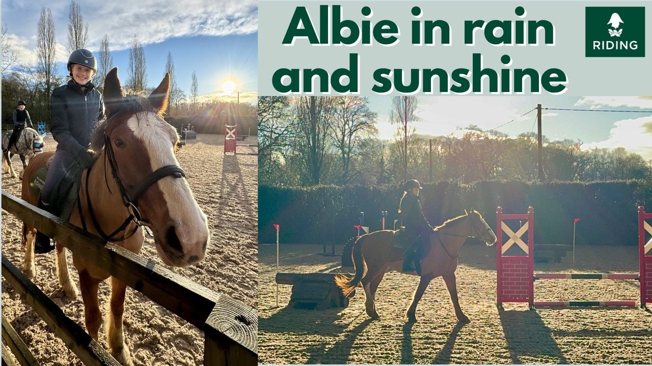 Horse riding in rain, wind and sunshine!