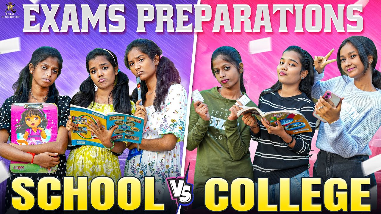 Exams School VS College 😂🤣 || Allari Aarathi Videos || Comedy Contents #trending #exams 