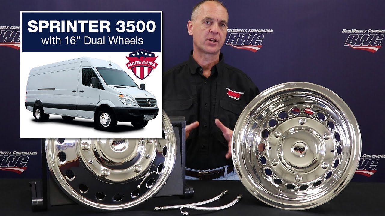 Sprinter 3500 Stainless Steel Wheel Covers for 16