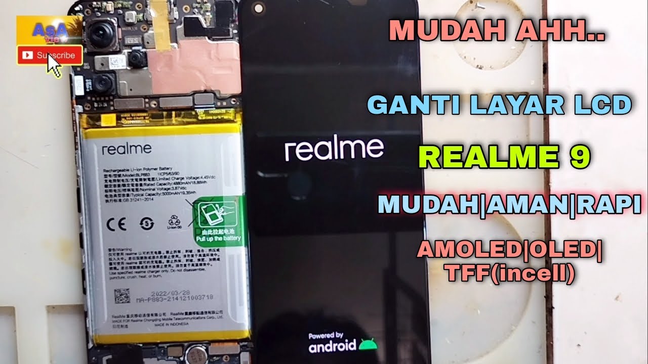 CARA GANTI LAYAR LCD REALME 9 DENGAN MUDAH, AMAN DAN RAPI || REALME 9 REPLACEMEN LCD