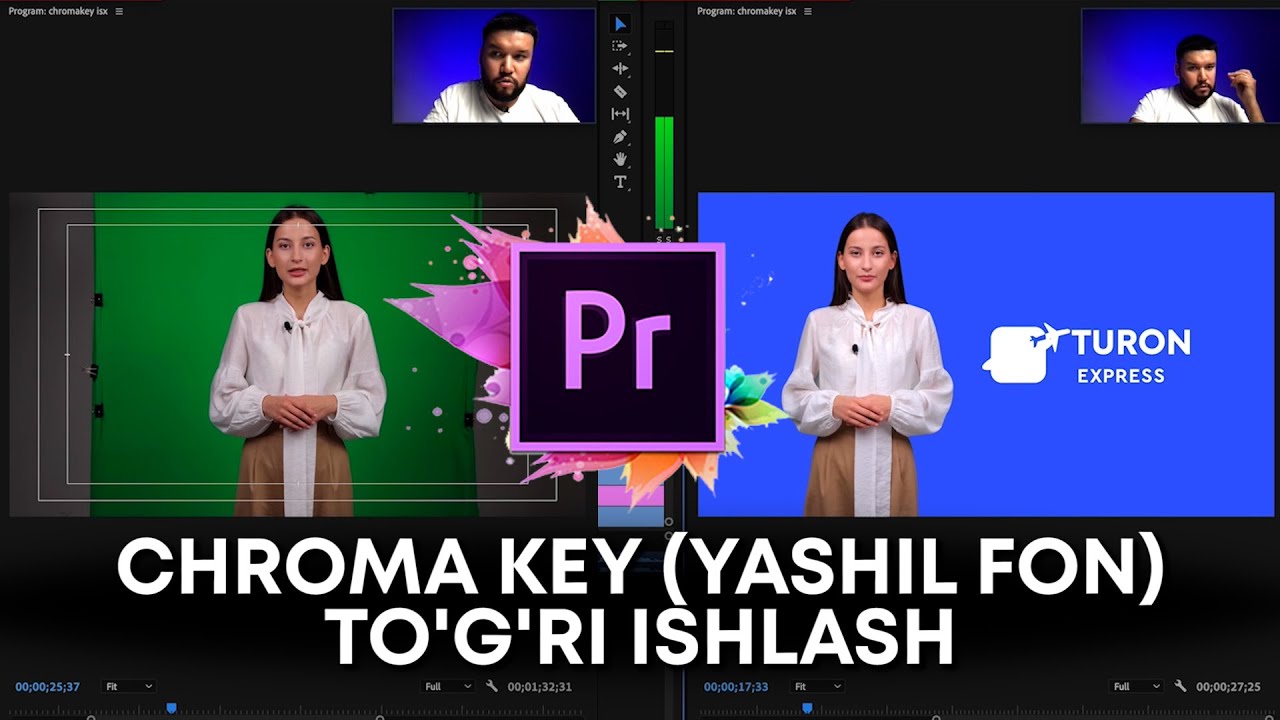 CHROMA KEY(YASHIL FON), MASKA BILAN ISHLASH - PREMIERE PRO🔥