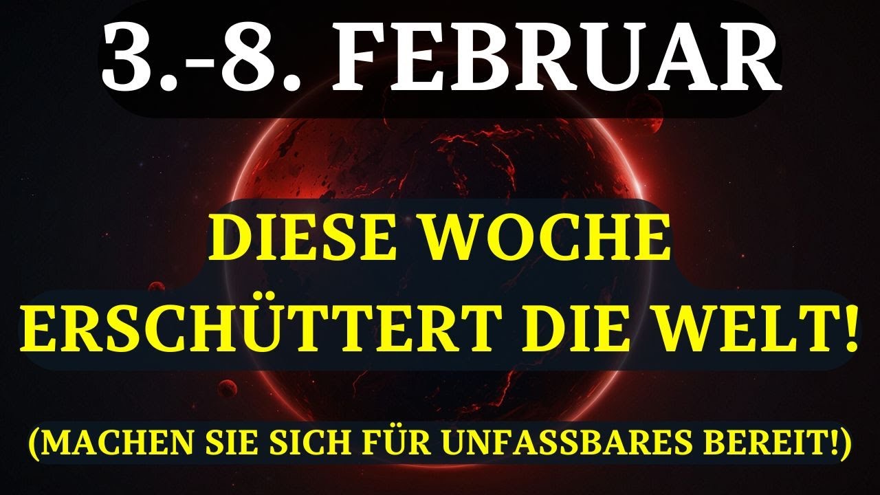 SIE MÜSSEN DAS VOR MORGEN WISSEN! Dringende WARNUNGEN zur ERSTEN FEBRUAR-WOCHE! Sie ändert ALLES!