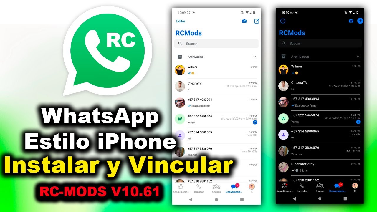 iOS Style WhatsApp Now Working! RC Mods V10.61 Full Linking