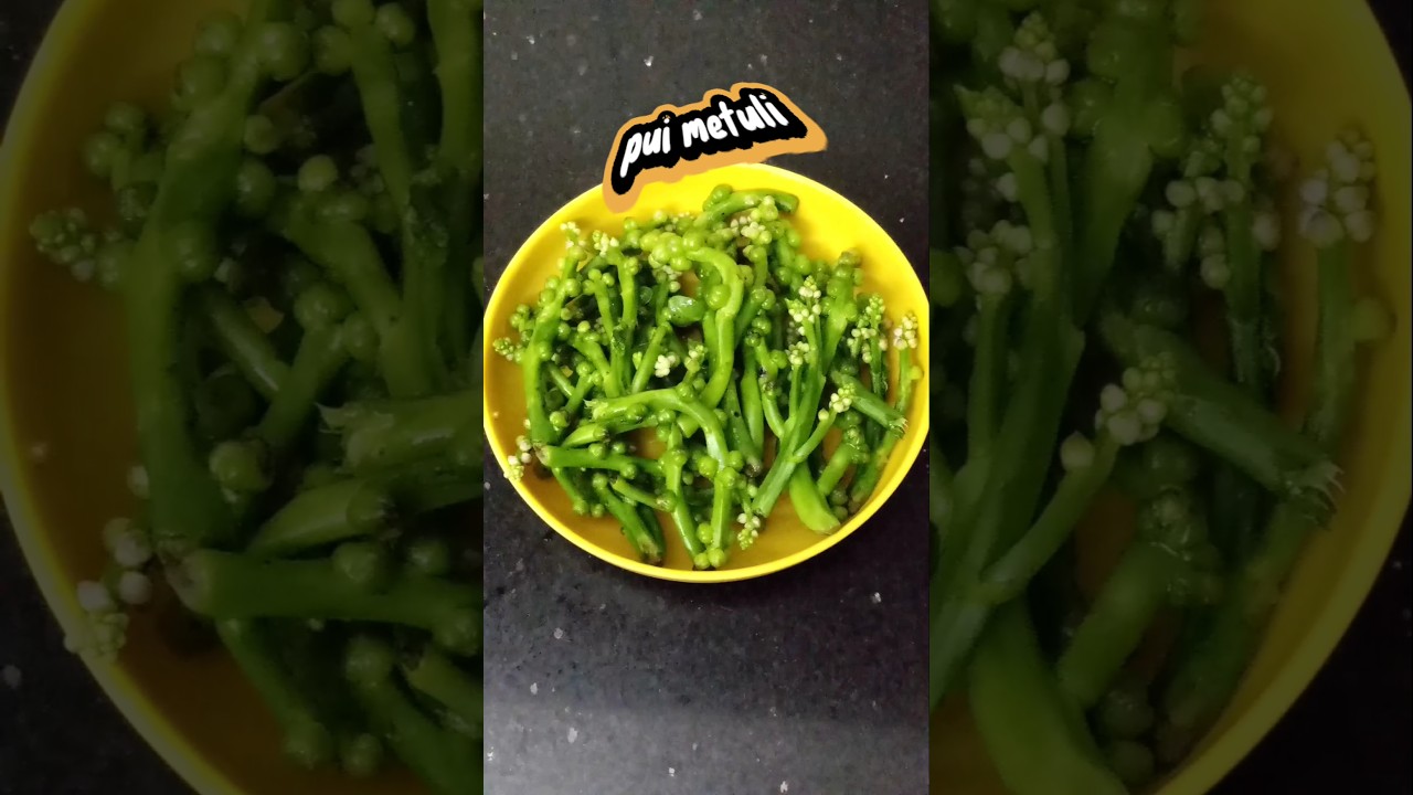Pui Metuli Pakora। Malabar Spinach Seeds Fritter #shorts #food #cookingvideo