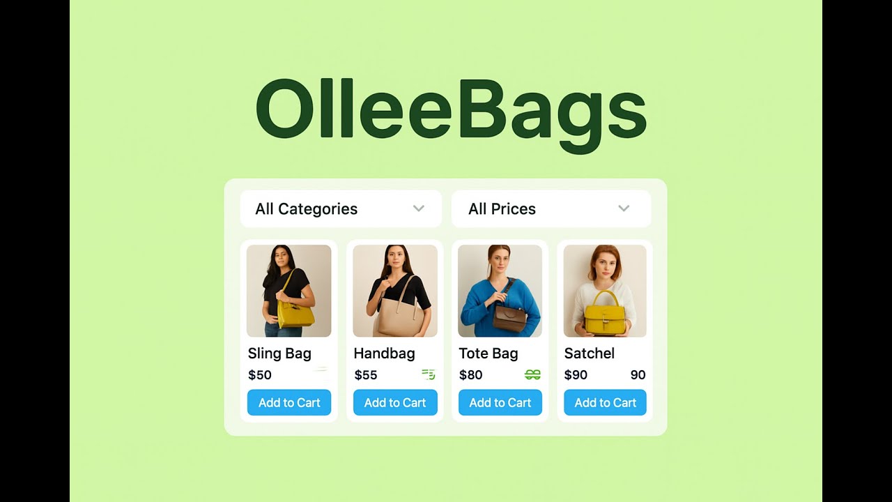 Digital Product Catalog with Inquiry System | Ollee Bags App Demo