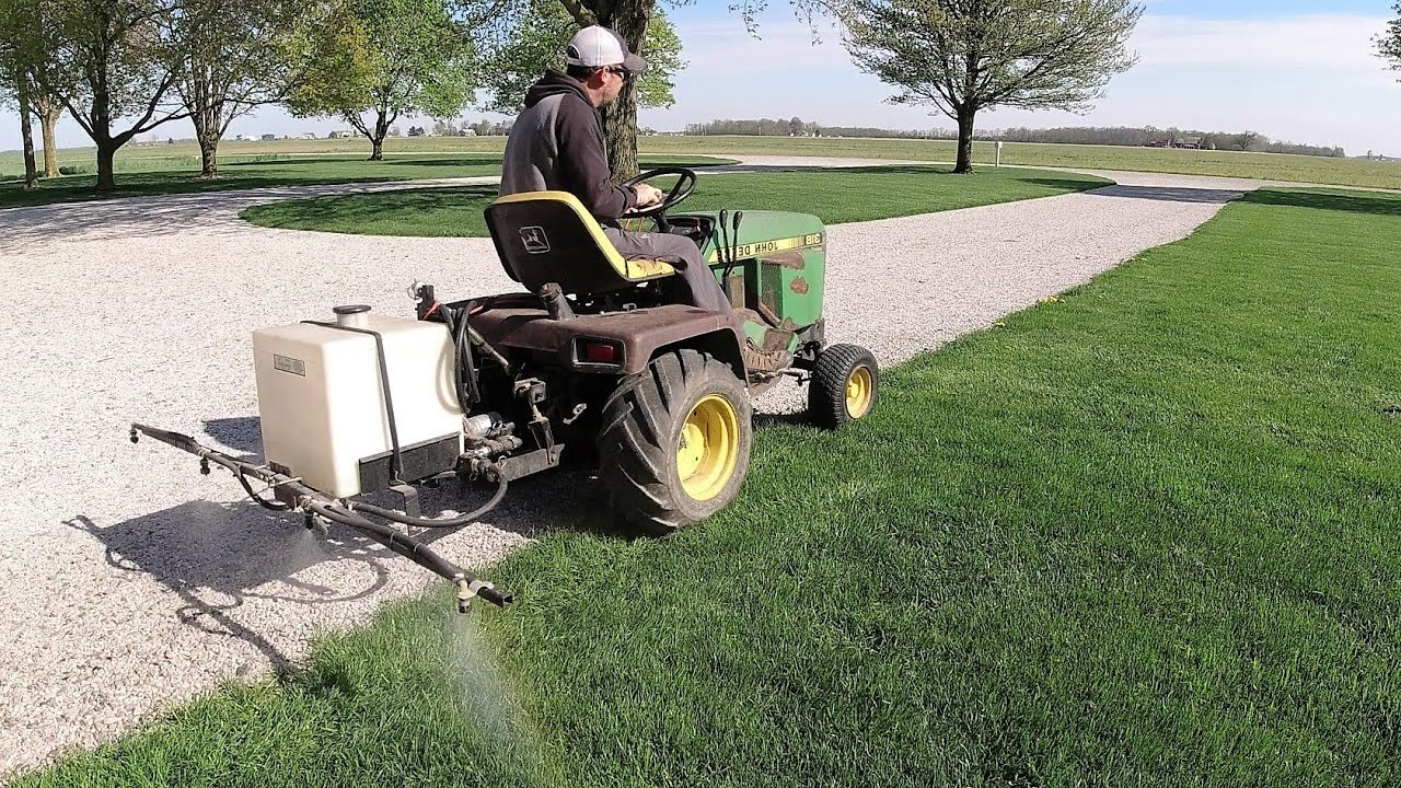 Homemade Lawn Sprayer Killing Clover & Dandelions