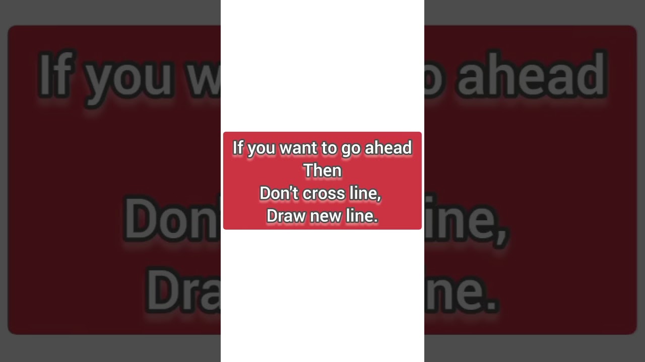 Draw new line | Think Positive | Anj Videos 