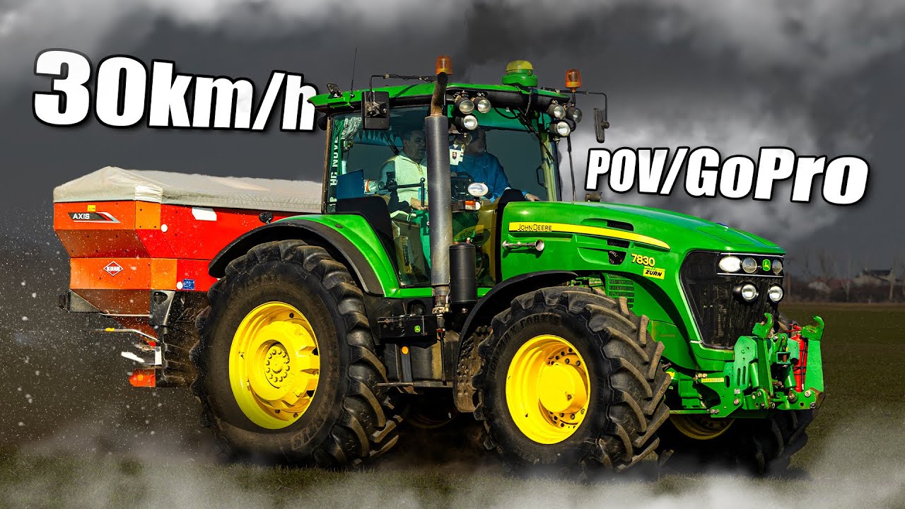 PRIHNOJOVANIE 2025, 30km/h, John Deere 7830 + KUHN AXIS 40.2 H-EMC-W, POV/Gopro