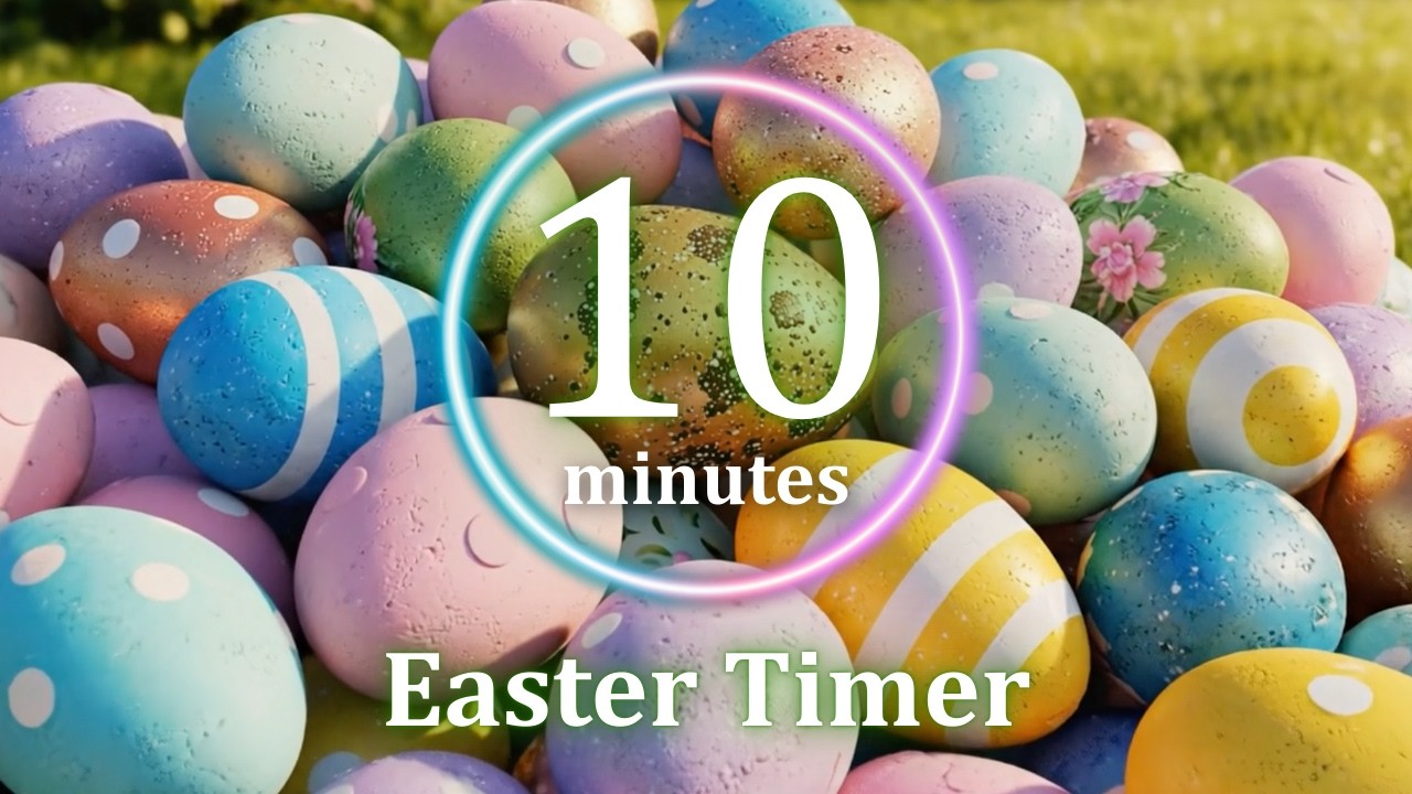 ⏳ 10 Minute Easter Timer - Fun Countdown with Relaxing Music & Visuals for Kids & Classroom