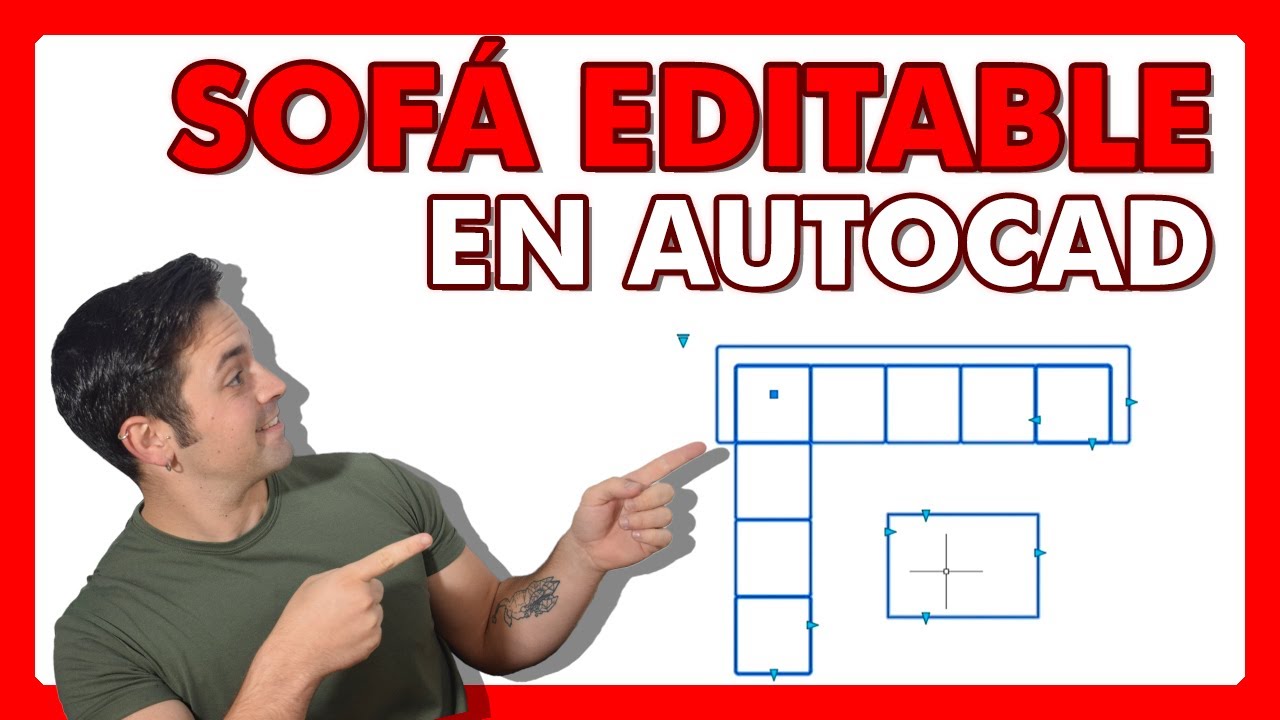 ✅ Hacer BLOQUE DINÁMICO de Sofá editable en AutoCAD ¡Hazlo tan grande como quieras!