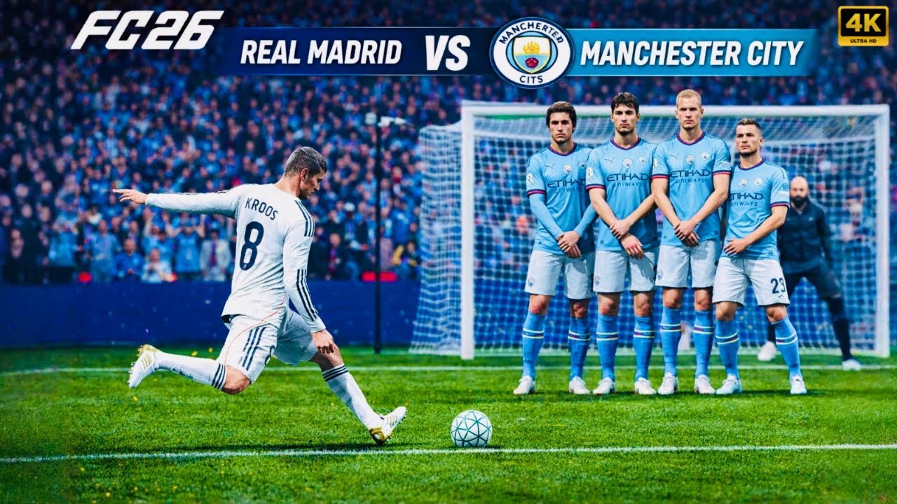 Real Madrid vs Manchester City 🔥 | Epic Champions Clash | FC 26 Gameplay 4K
