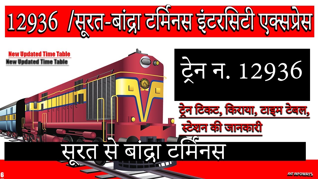 12936 - Surat - Bandra Terminus InterCity Express | सूरत से बांद्रा टर्मिनस