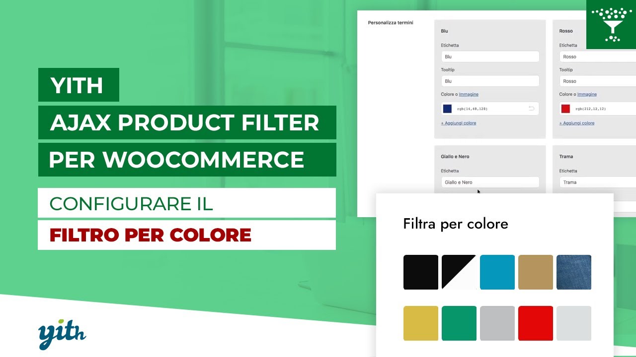 YITH AJAX Product Filter for WooCommerce: come configurare un filtro per colore