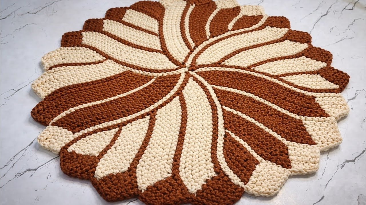  झालर वाला बहुत ही सुन्दर पायदान बनाए दो रंगों से घर पर / Woolan Doormat ।।