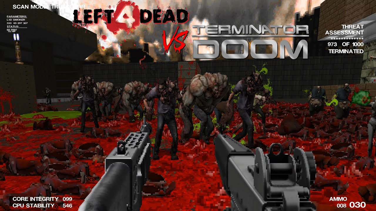 TERMINATOR DOOM - The Terminator vs 1000 Left 4 Dead Zombies | 4K/60