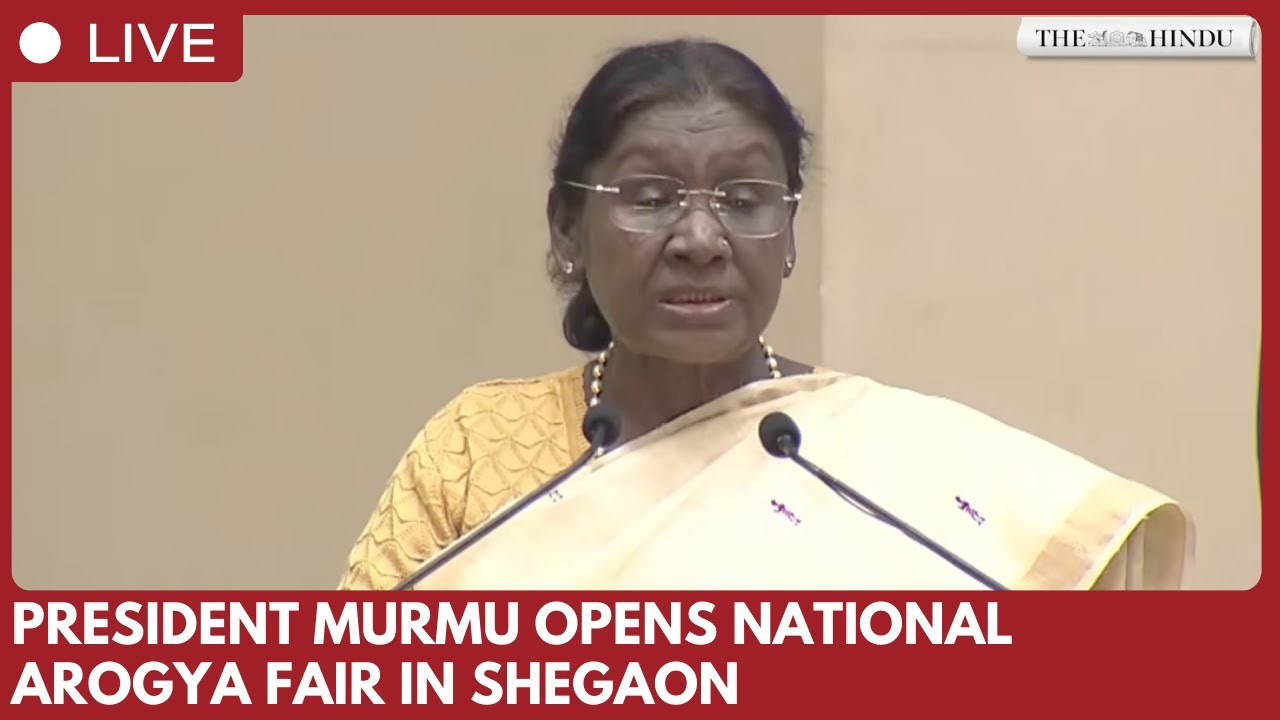 President Droupadi Murmu inaugurates National Arogya Fair 2026 in Shegaon, Maharashtra
