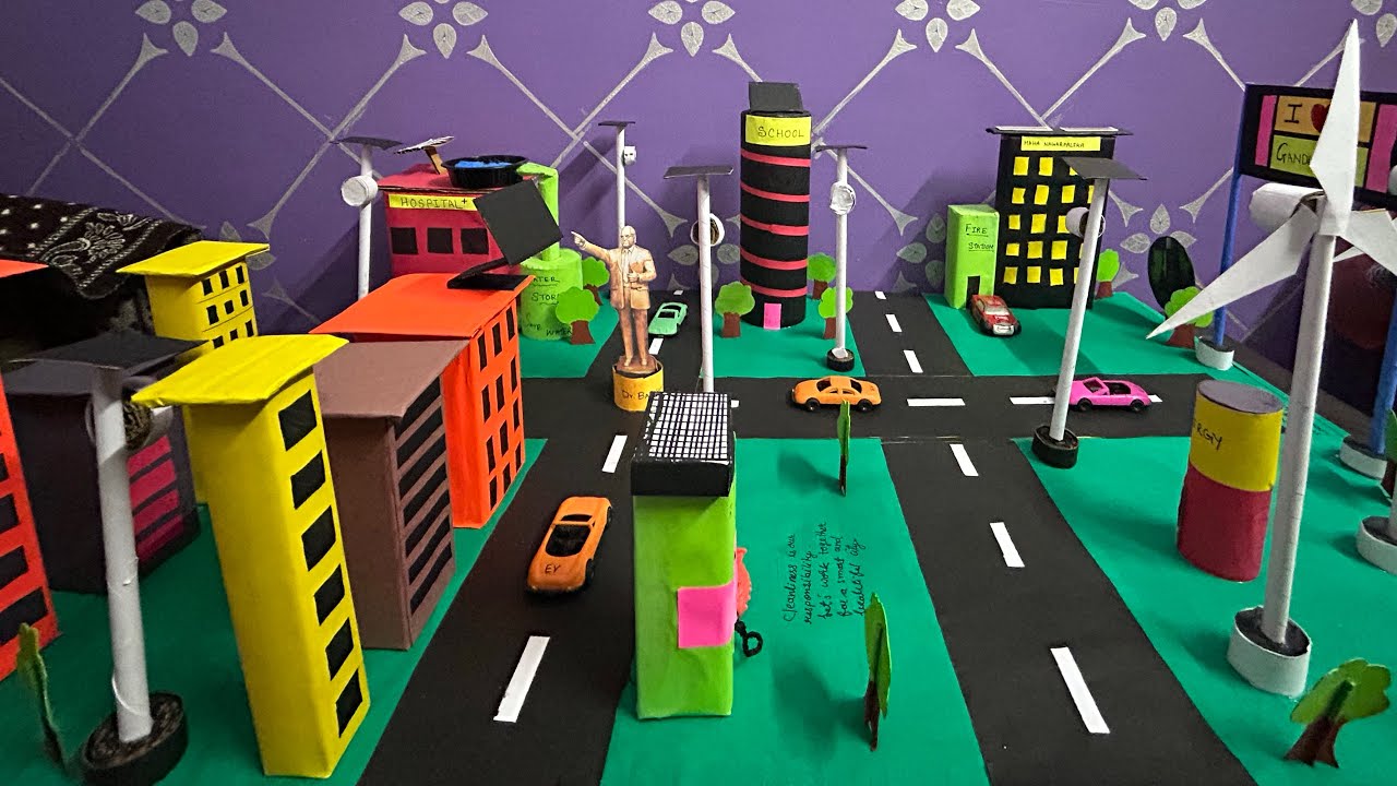 Model of GANDHIDHAM SMART CITY - SCHOOL PROJECT   #youtubeshorts #youtube #smartcity #trending 