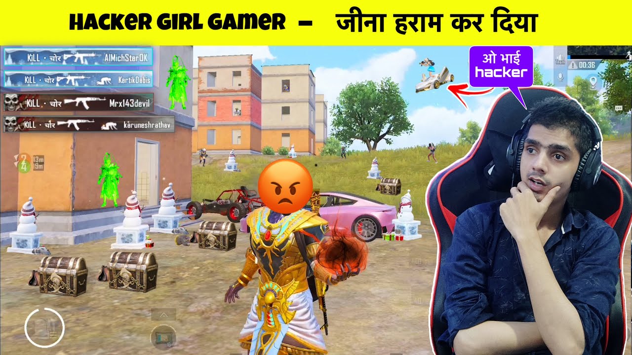 😱 OMG GIRL GAMER USING HACK AND TRIED TO KILL ME | HACKER GIRL GAMER VS KILL CHOR - BGMI