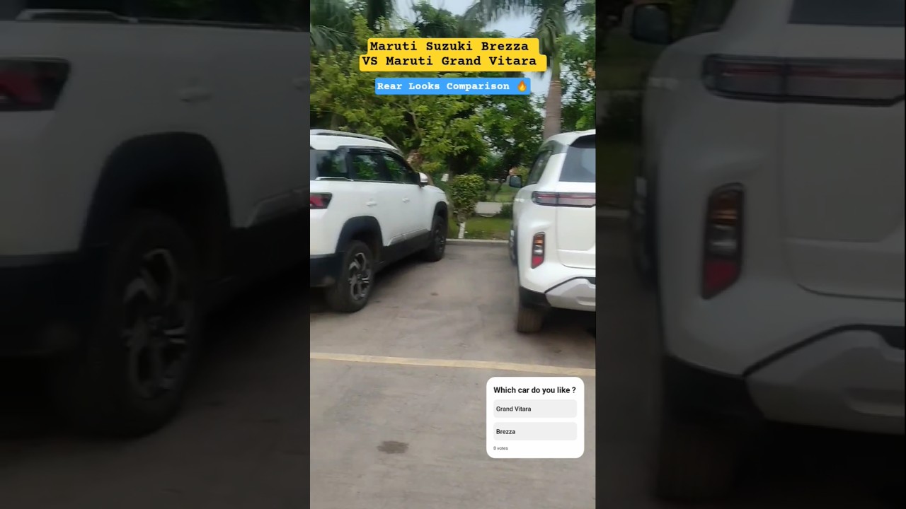 Maruti Suzuki Brezza ZXI Plus VS Grand Vitara Delta Looks Comparison #shorts #grandvitara #brezza
