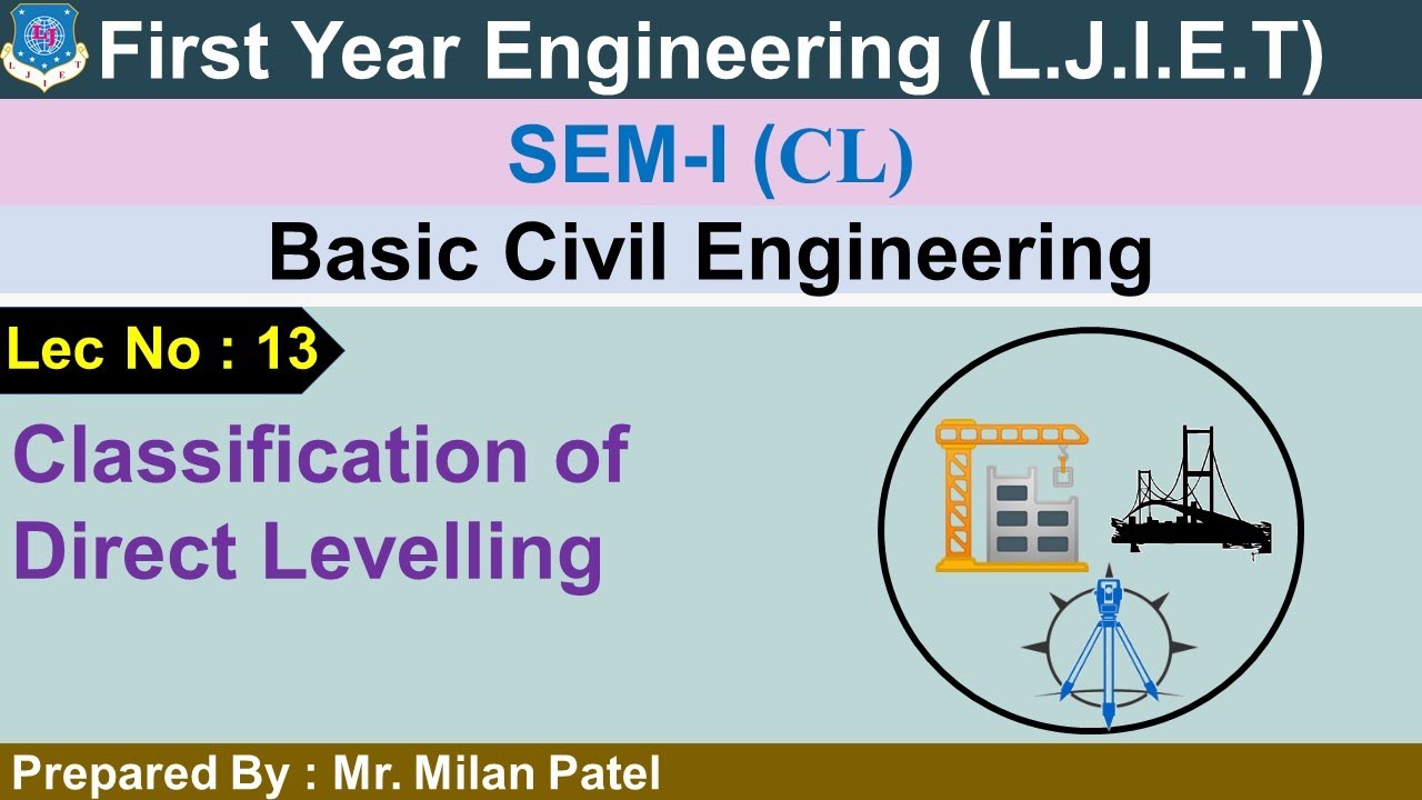 Lec-13_Classification of Direct Levelling | Basic Civil Engineering | First Year Engineering