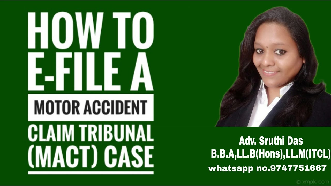 How to E-file a Motor Accident Claim Tribunal Case MACT Case