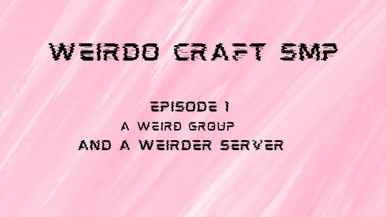a weird group and a weird server weirdo craft smp episode 1