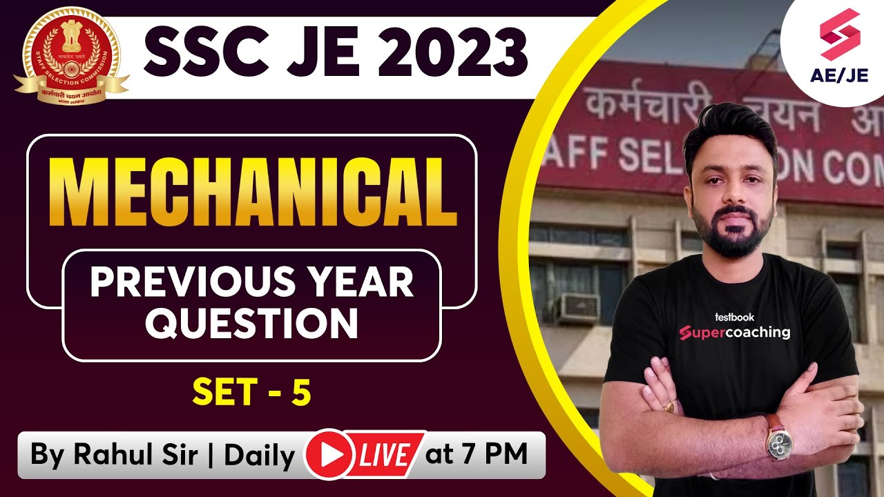 SSC JE Previous Year Question Paper Mechanical | SSC JE 2023 | SSC JE Mechanical PYQ | Rahul Sir