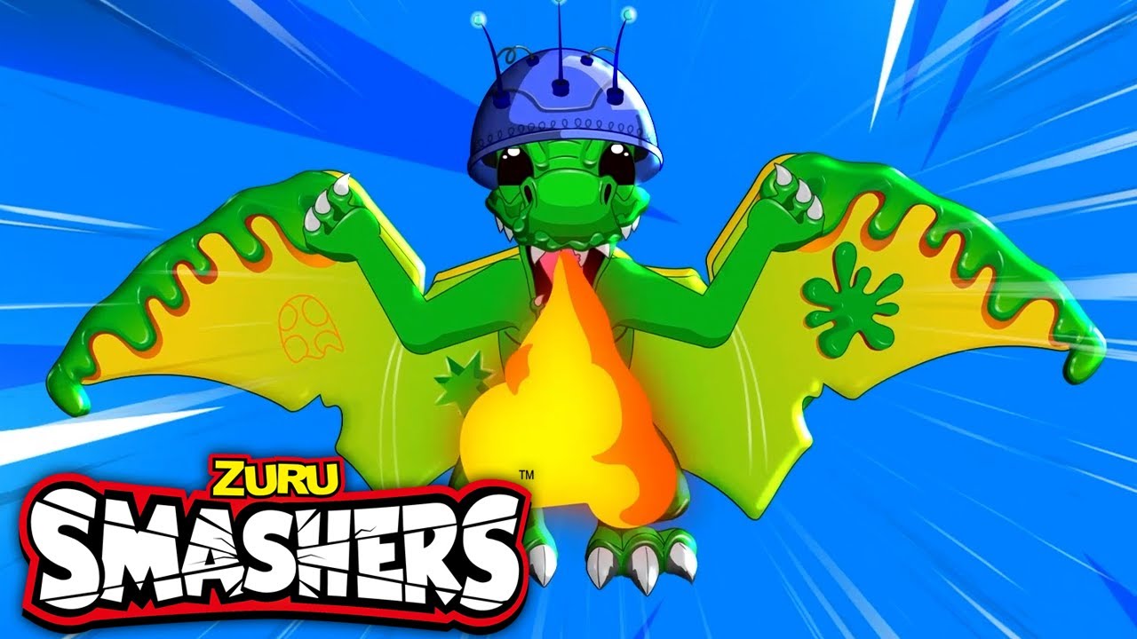 Bad Breath Battle + T-Rex Battle Series | SMASHERS! | Cartoons for Kids | Action Cartoon | Zuru