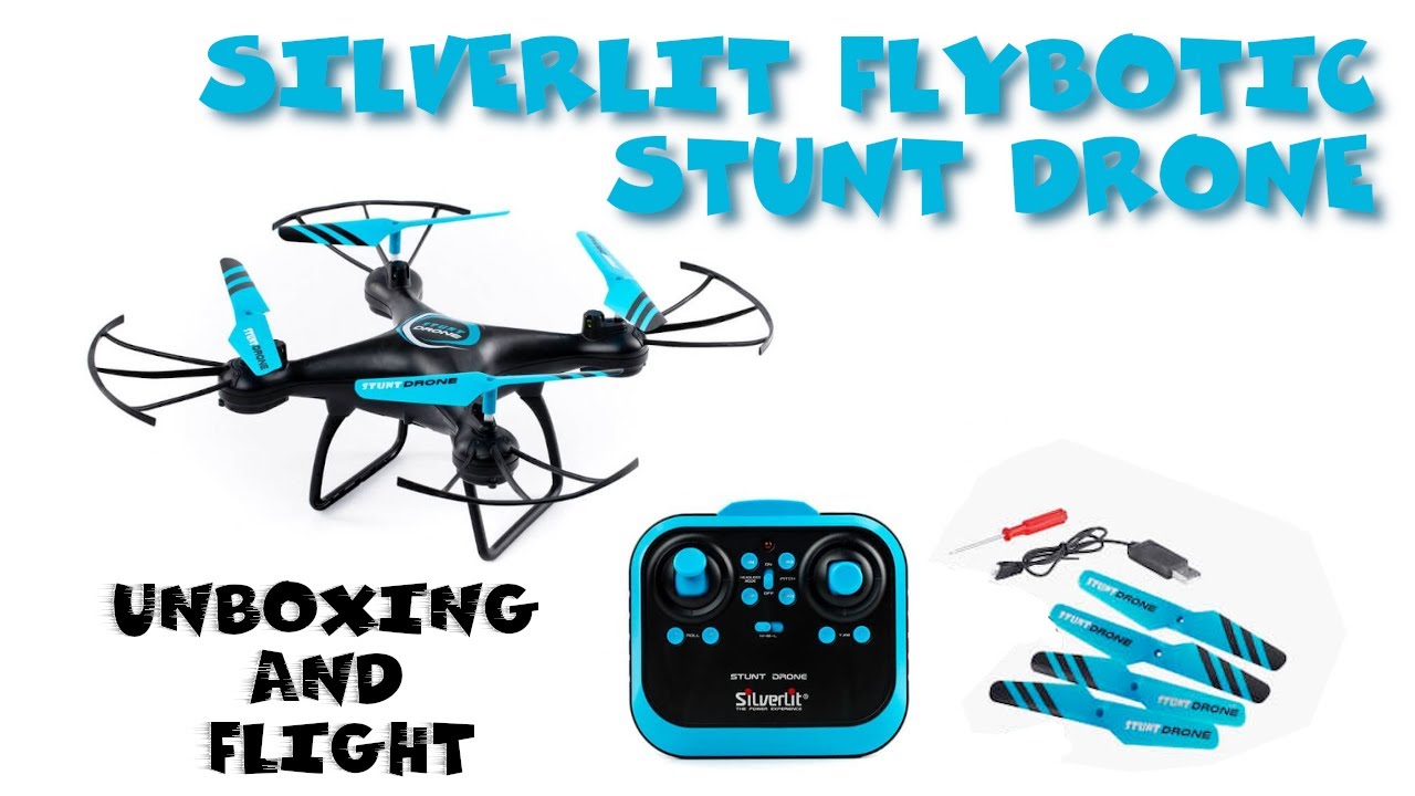 SILVERLIT FLYBOTIC STUNT DRONE - UNBOXING AND FLIGHT
