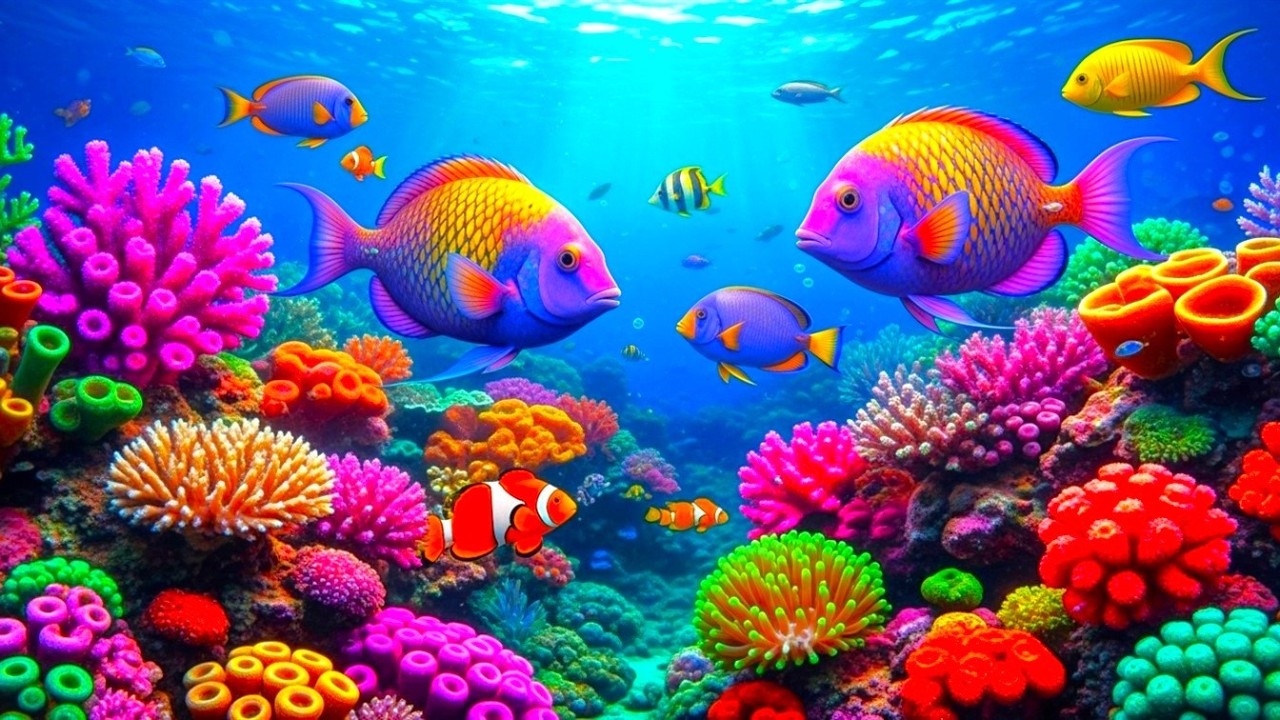 The Best 4K Aquarium - Dive Into The Mesmerizing Underwater Realm, Sea Jellyfish, Coral Reefs. #76