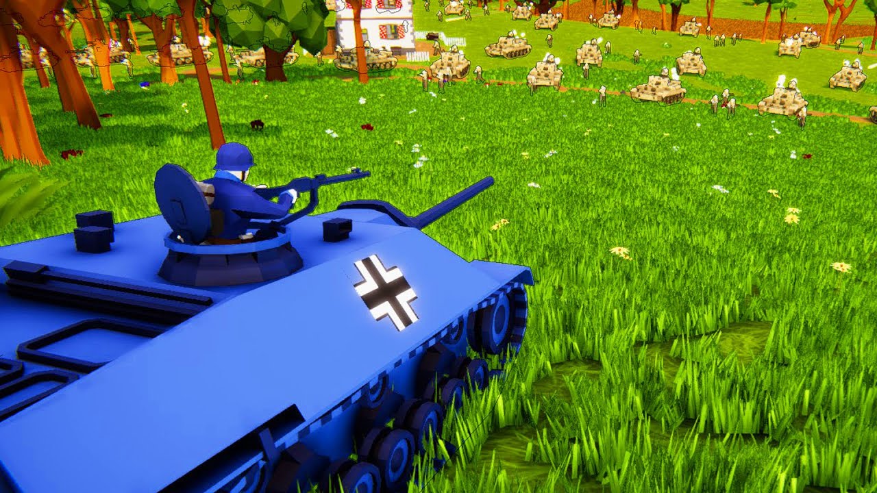 German Army Defense Line VS BRITISH INVASION! - Total Tank Simulator
