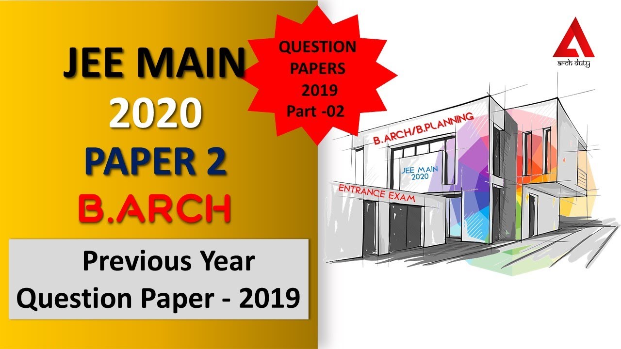 Jee Main Paper 2 | B.Arch/B.Planning | Previous Year Question Paper 2019 | Part- 02 [B.Arch]
